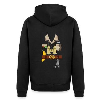 Drôle de costume de gardien de zoo pour Halloween - Veste à capuche bio Premium Unisexe - noir - Dos - Nico (187cm)
