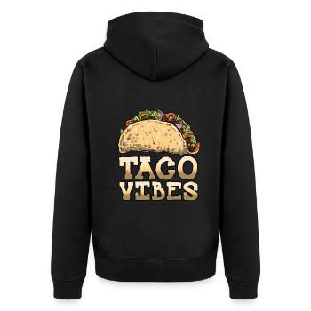 Cuisine Vintage Mexican Food Vibes Mexique Taco - Veste à capuche bio Premium Unisexe - noir - Dos - Nico (187cm)