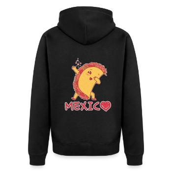 Mignon Kawaii Heart Mexico Dab Dabbing Taco - Veste à capuche bio Premium Unisexe - noir - Dos - Nico (187cm)