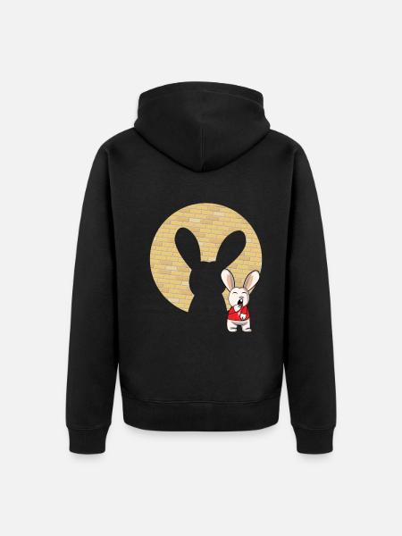 Rock Sign Kawaii Metal Music Heavy Rock - Unisex Premium Bio Zip Hoodie - Schwarz