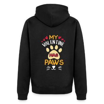 Mes chats Mon amoureux de la Saint-Valentin Hearts Day Valentines - Veste à capuche bio Premium Unisexe - noir - Dos - Nico (187cm)