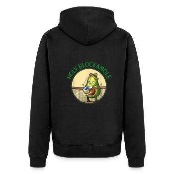 Volleyball Avocado Holy Blockamole Player - Veste à capuche bio Premium Unisexe - noir - Dos - Nico (187cm)