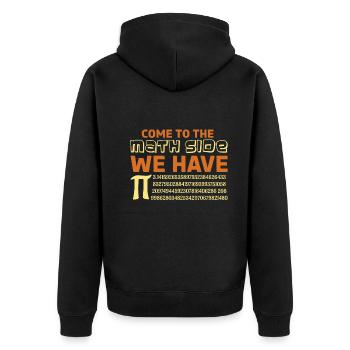 März Mathe Urlaub Mathematik Lustig Pi Mathe Seite - Unisex Premium Bio Zip Hoodie - Schwarz - Hinten - Nico (187cm)