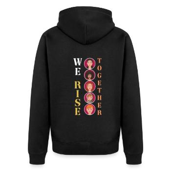 Gleichberechtigung Internationaler Frauentag steigt Feminismus - Unisex Premium Bio Zip Hoodie - Schwarz - Hinten - Nico (187cm)