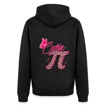 Schmetterling Niedlich Pi Mathe Urlaub Mathematik Pi Tag - Unisex Premium Bio Zip Hoodie - Schwarz - Hinten - Nico (187cm)
