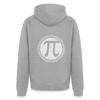 Digit Pi Nombres Math Vacances Mathématiques Pi Day - Veste à capuche bio Premium Unisexe - gris chiné - Dos - Nico (187cm)