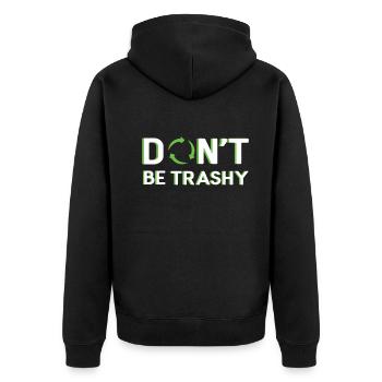 Recycler les citations Nature Océans Jour de la Terre Jour de la Terre - Veste à capuche bio Premium Unisexe - noir - Dos - Nico (187cm)