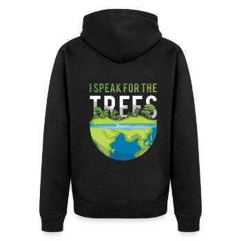 Parlez pour les arbres Sauvons la nature Journée des océans Jour de la Terre - Veste à capuche bio Premium Unisexe - noir - Dos - Nico (187cm)