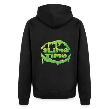 Slime Kid Colorful Slime Crafts Art Slime Time - Unisex Premium Organic Zip Hoodie - black - Back - Nico (187cm)