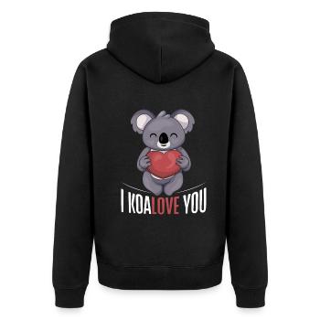 Australia Australia Day Australian Koala Love You - Veste à capuche bio Premium Unisexe - noir - Dos - Nico (187cm)