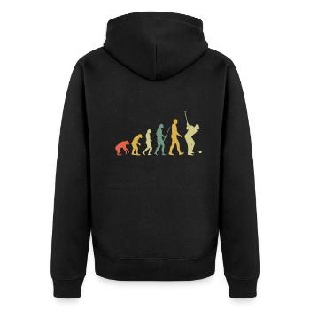 Évolution du joueur de golf Club de golf Golfeur Golf Rétro - Veste à capuche bio Premium Unisexe - noir - Dos - Nico (187cm)