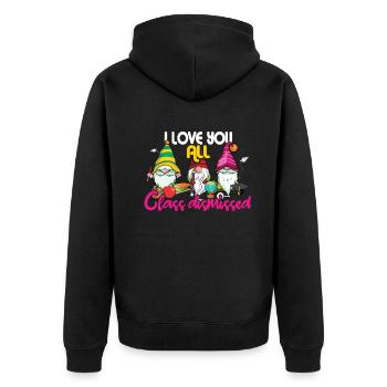Gnomes Joyeux jour d’été de l’amour de classe d’école - Veste à capuche bio Premium Unisexe - noir - Dos - Nico (187cm)