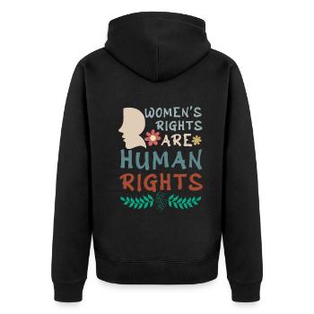 Femmes Droits humains Droit féministe Femmes Égalité - Veste à capuche bio Premium Unisexe - noir - Dos - Nico (187cm)