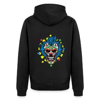 Dia De Los Muertos Clown effrayant Carnaval effrayant - Veste à capuche bio Premium Unisexe - noir - Dos - Nico (187cm)