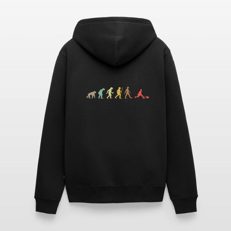 Vintage Squash Retro Squash Schläger Evolution Unisex Premium Bio Zip Hoodie