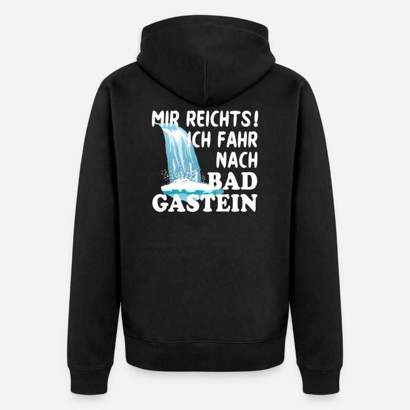 Bad Gastein - Unisex Premium Bio Zip Hoodie - Schwarz