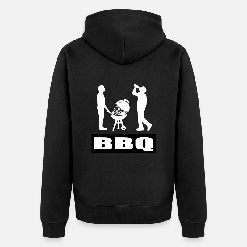 BBQ - Unisex Premium Bio Zip Hoodie - Schwarz