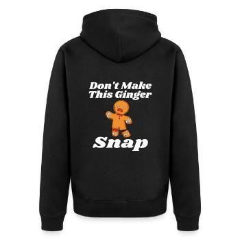 Don't Make This Ginger Snap Redhead Gift Christmas - Veste à capuche bio Premium Unisexe - noir - Dos - Nico (187cm)