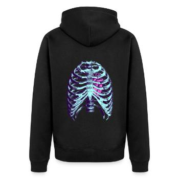 Le cœur - Veste à capuche bio Premium Unisexe - noir - Dos - Nico (187cm)