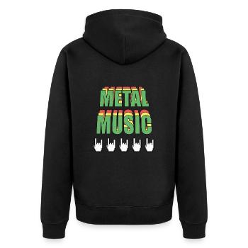 Metal Music Rétro - Veste à capuche bio Premium Unisexe - noir - Dos - Nico (187cm)