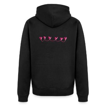 cœur symbole coeur rose - Veste à capuche bio Premium Unisexe - noir - Dos - Nico (187cm)