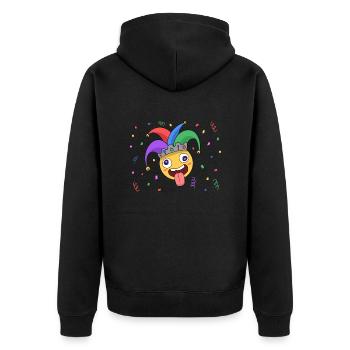 Clown, Carnival, Carnival, Carnival Costume, Parade, Celebration, Jester, - Unisex Premium Organic Zip Hoodie - black - Back - Nico (187cm)