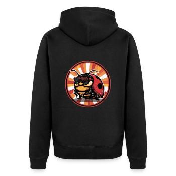 Ladybug Comic - Unisex Premium Organic Zip Hoodie - black - Back - Nico (187cm)