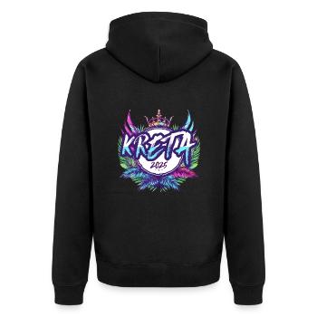 Crète 2025 Coloré - Veste à capuche bio Premium Unisexe - noir - Dos - Nico (187cm)