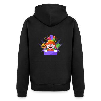Clown, Carnival, Carnival, Carnival Costume, Parade, Celebration, Jester, - Unisex Premium Organic Zip Hoodie - black - Back - Nico (187cm)