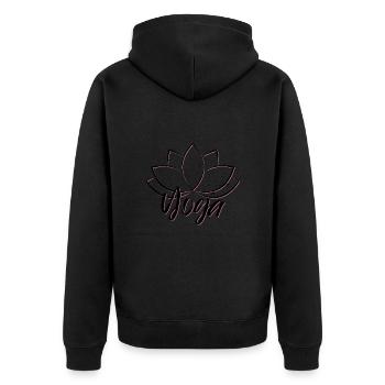 Yoga Fleur de lotus - Veste à capuche bio Premium Unisexe - noir - Dos - Nico (187cm)