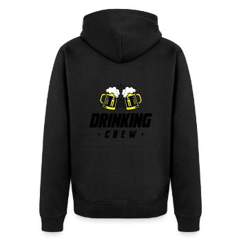 Boire de la bière Crew - Veste à capuche bio Premium Unisexe - noir - Dos - Nico (187cm)