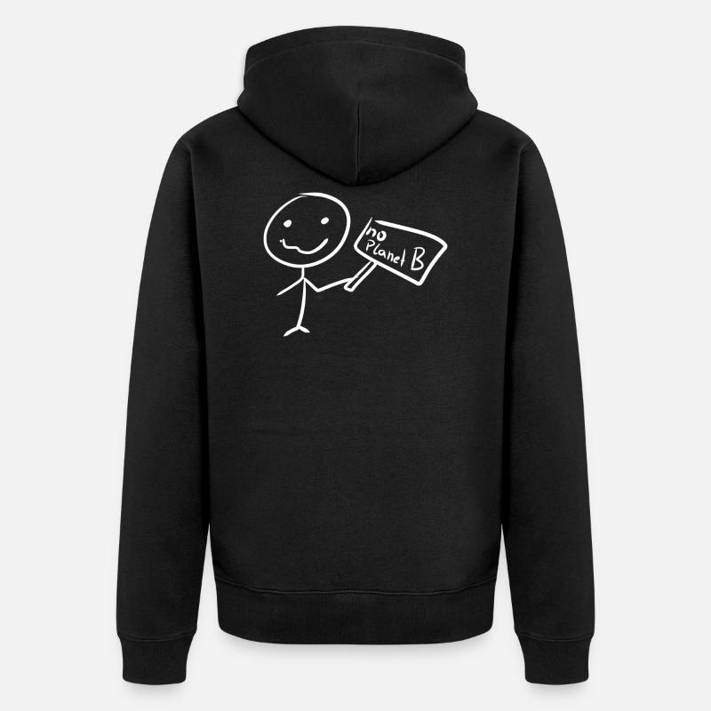 pas de planète - Veste à capuche bio Premium Unisexe - noir