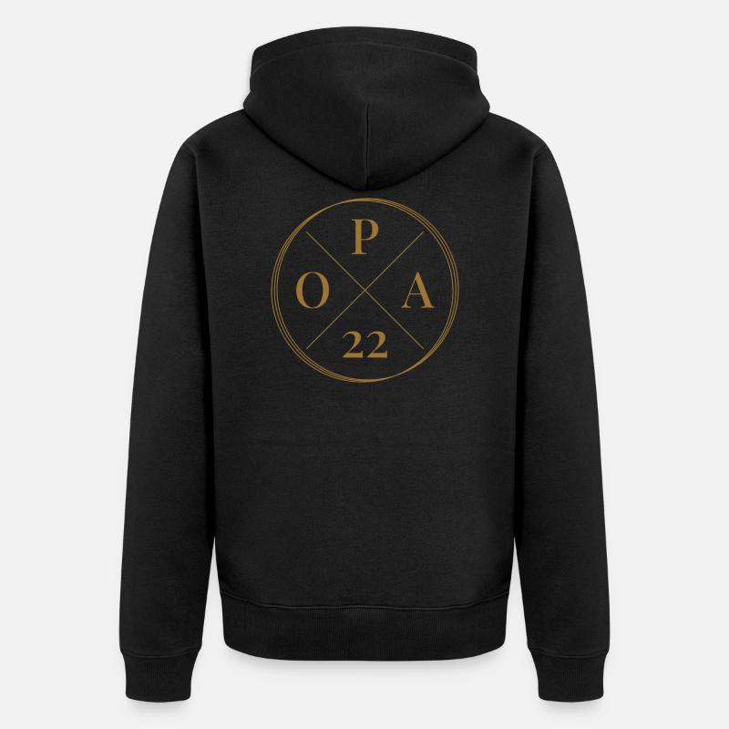 Opa 2022 - Unisex Premium Bio Zip Hoodie - Schwarz