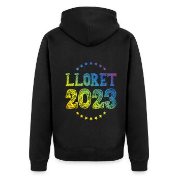 Lloret De Mar 2023 - Veste à capuche bio Premium Unisexe - noir - Dos - Nico (187cm)