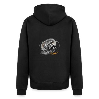 Motard démon de vitesse - Veste à capuche bio Premium Unisexe - noir - Dos - Nico (187cm)