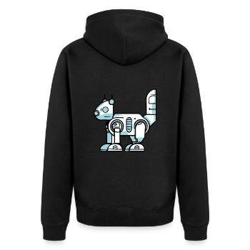Cyber Robots Écureuils - Veste à capuche bio Premium Unisexe - noir - Dos - Nico (187cm)