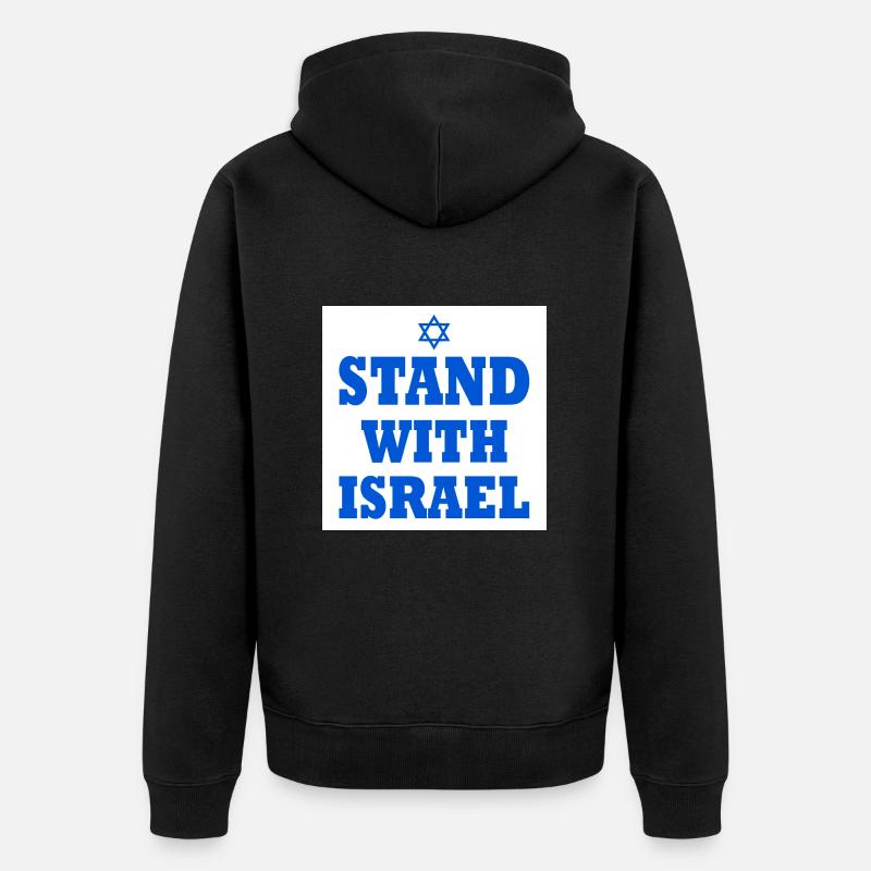 Stand with israel - Veste à capuche bio Premium Unisexe - noir