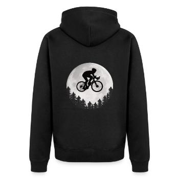 Vélo de route Moon Cycliste de route Moon - Veste à capuche bio Premium Unisexe - noir - Dos - Nico (187cm)