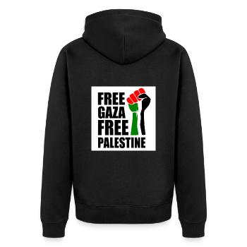 Free gaza Free palestine - Veste à capuche bio Premium Unisexe - noir - Dos - Nico (187cm)