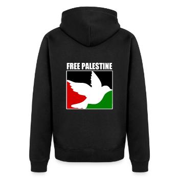 Free palestine - Veste à capuche bio Premium Unisexe - noir - Dos - Nico (187cm)