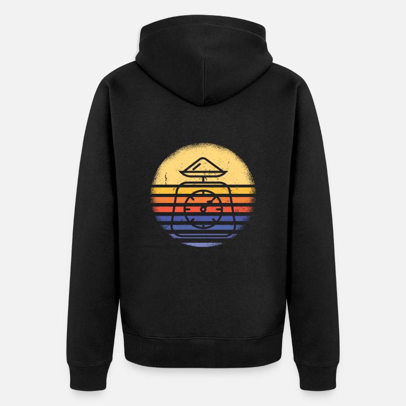 Baker Retro Sunset Baking - Unisex Premium Bio Zip Hoodie - Schwarz
