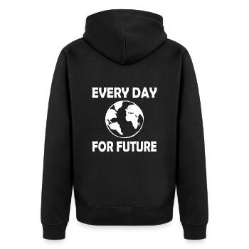 Every day for future - Veste à capuche bio Premium Unisexe - noir - Dos - Nico (187cm)