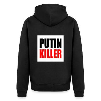Putin killer - Veste à capuche bio Premium Unisexe - noir - Dos - Nico (187cm)