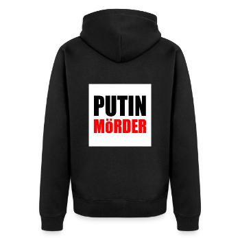 Putin mörder - Veste à capuche bio Premium Unisexe - noir - Dos - Nico (187cm)
