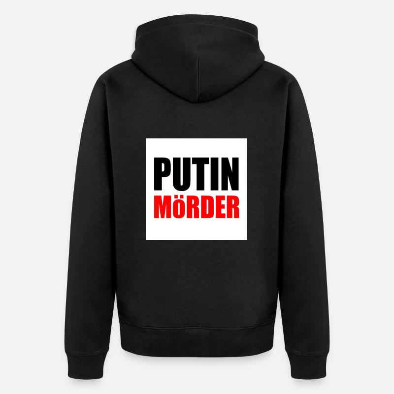 Putin mörder - Veste à capuche bio Premium Unisexe - noir