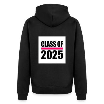 Class of 2025 - Unisex Premium Bio Zip Hoodie - Schwarz - Hinten - Nico (187cm)