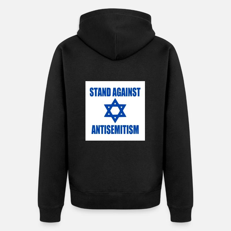 stand against antisemitism - Veste à capuche bio Premium Unisexe - noir