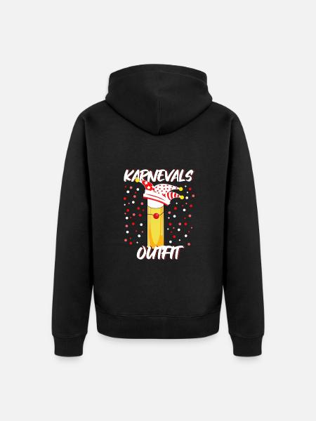 Carnevale Kölsch Colonia Kölle Jeck Grasso Lunedì divertente - Felpa con cappuccio ecologica premium unisex - nero