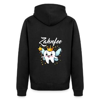 Tooth Fairy Tooth Dental Assistant Dentist Funny - Unisex Premium Organic Zip Hoodie - black - Back - Nico (187cm)