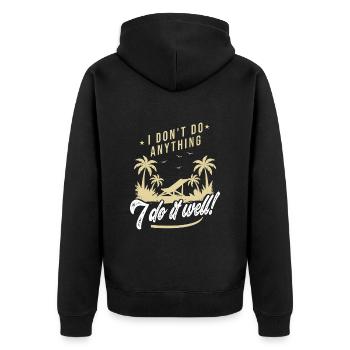 Humour retraite drôle pour retraité - Veste à capuche bio Premium Unisexe - noir - Dos - Nico (187cm)